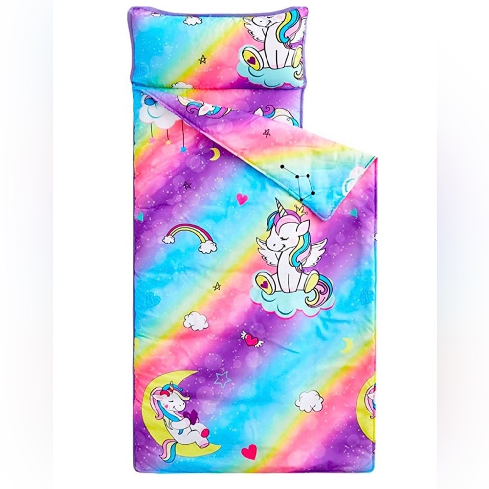 Wake In Cloud brand Colorful Unicorn Sleeping Bag NIB